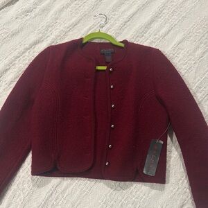 Ralph Lauren Designer Women's Burgundy Jacket M